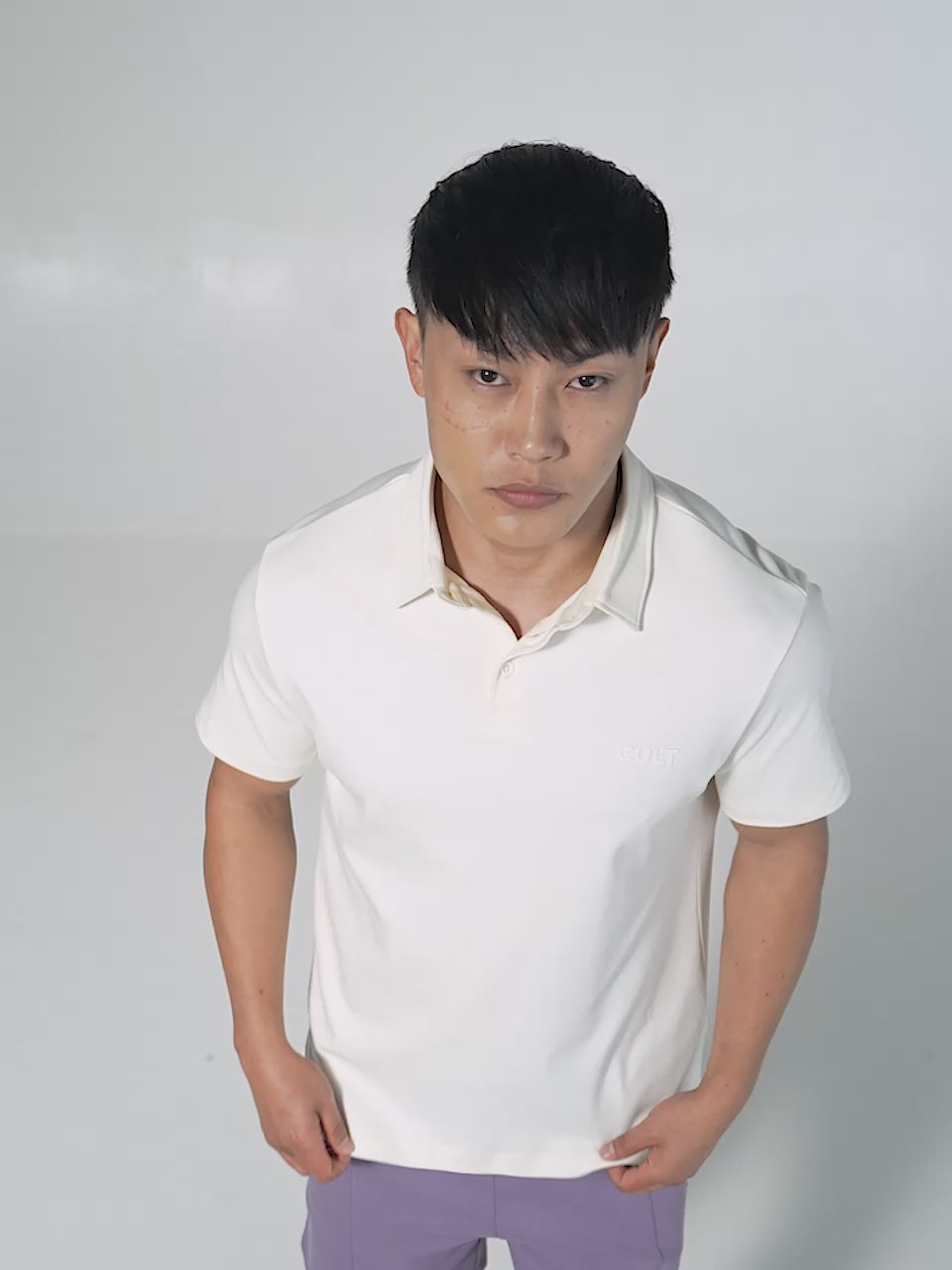 Men's Dark Grey Everyday Luxe Cotton Polo T-shirt