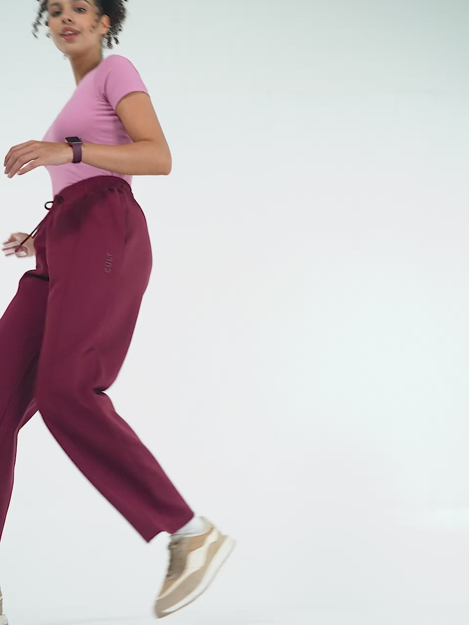 Women's Maroon Ultra Luxe Tailored Trackpants