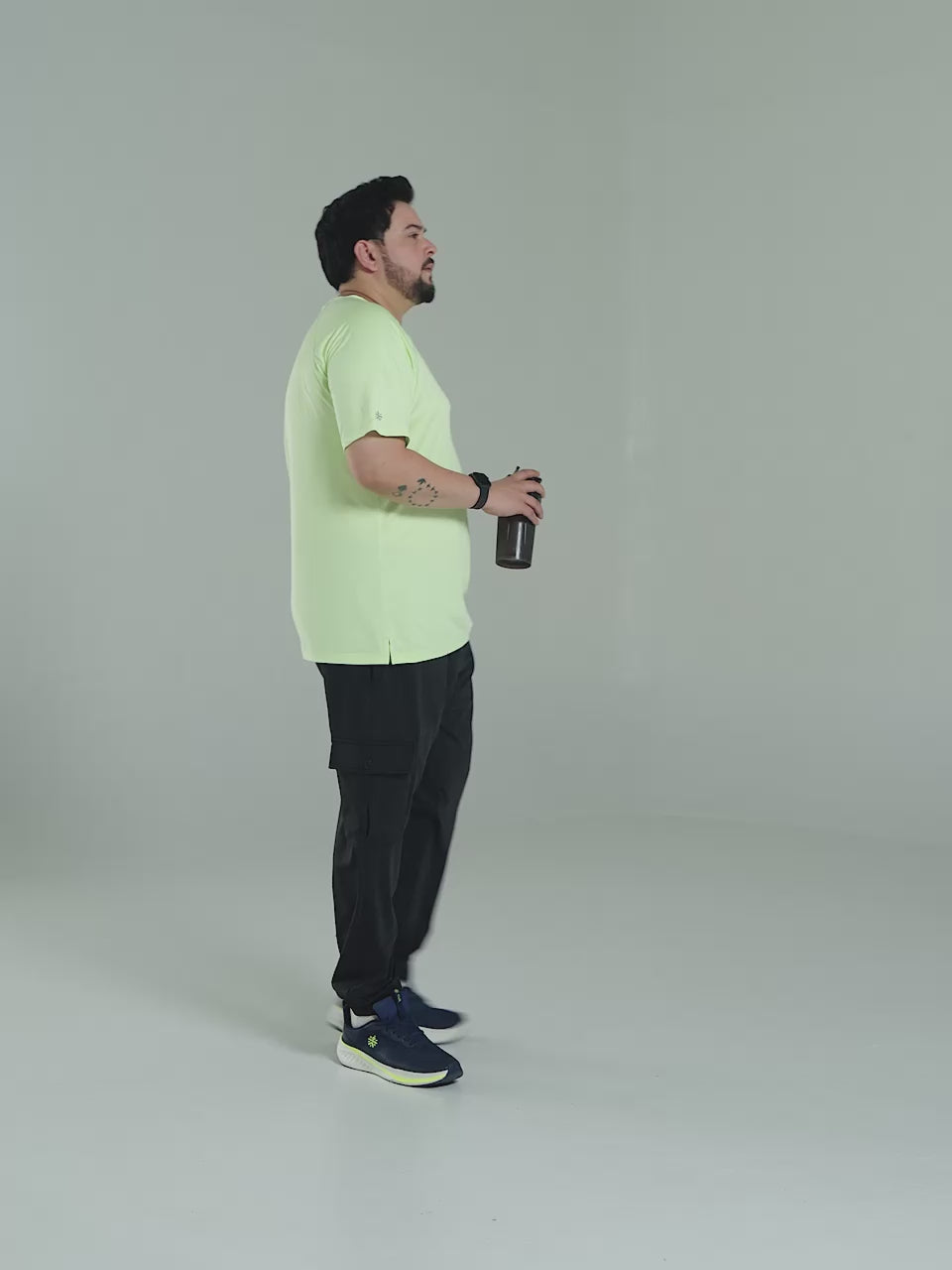 Men's Lime Ultimate Running Plus Size Regular Fit T-shirt