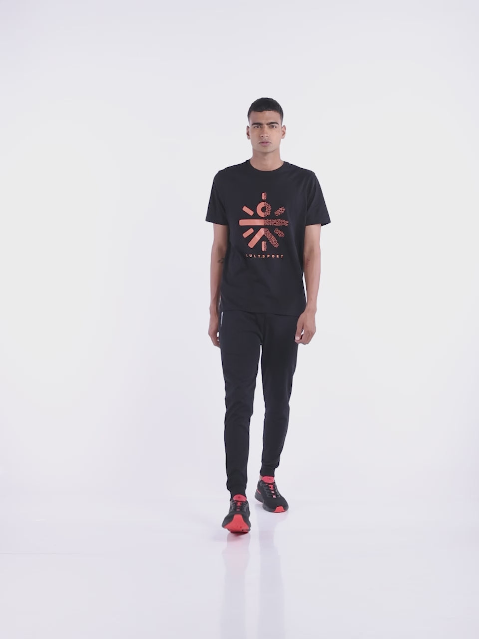 cult Versa Fly Men Running Shoes - Black/Red