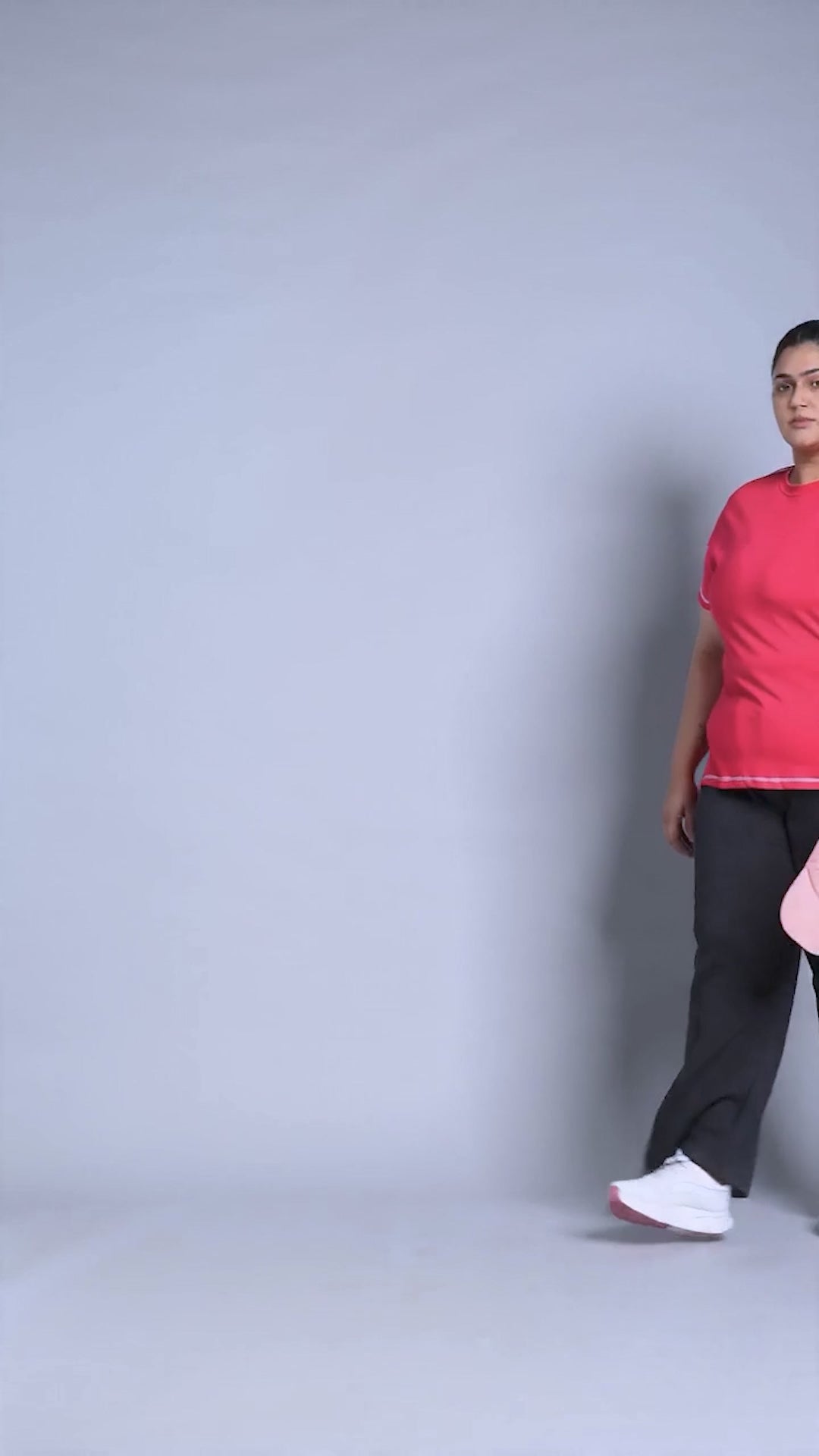 Women's Pink Plus Size Back Vent Athleisure Tee