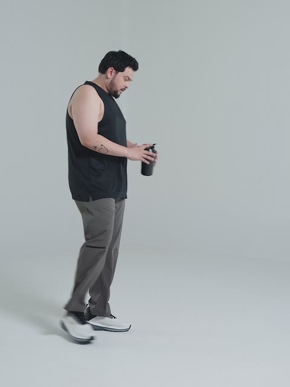 Men's Black Training Essential Plus size Tank