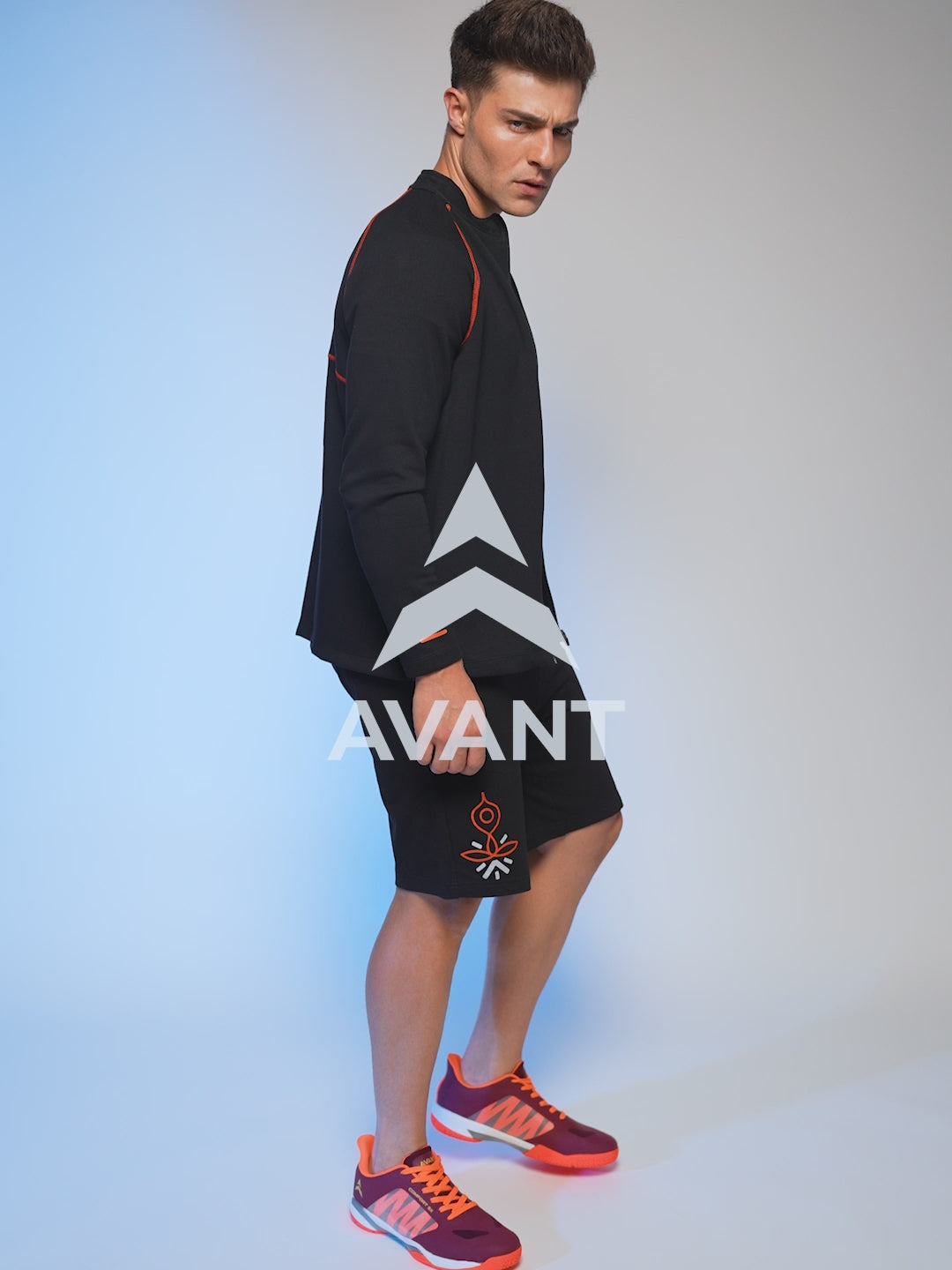Avant Men's Dynamo Badminton Shoes - Maroon/Orange