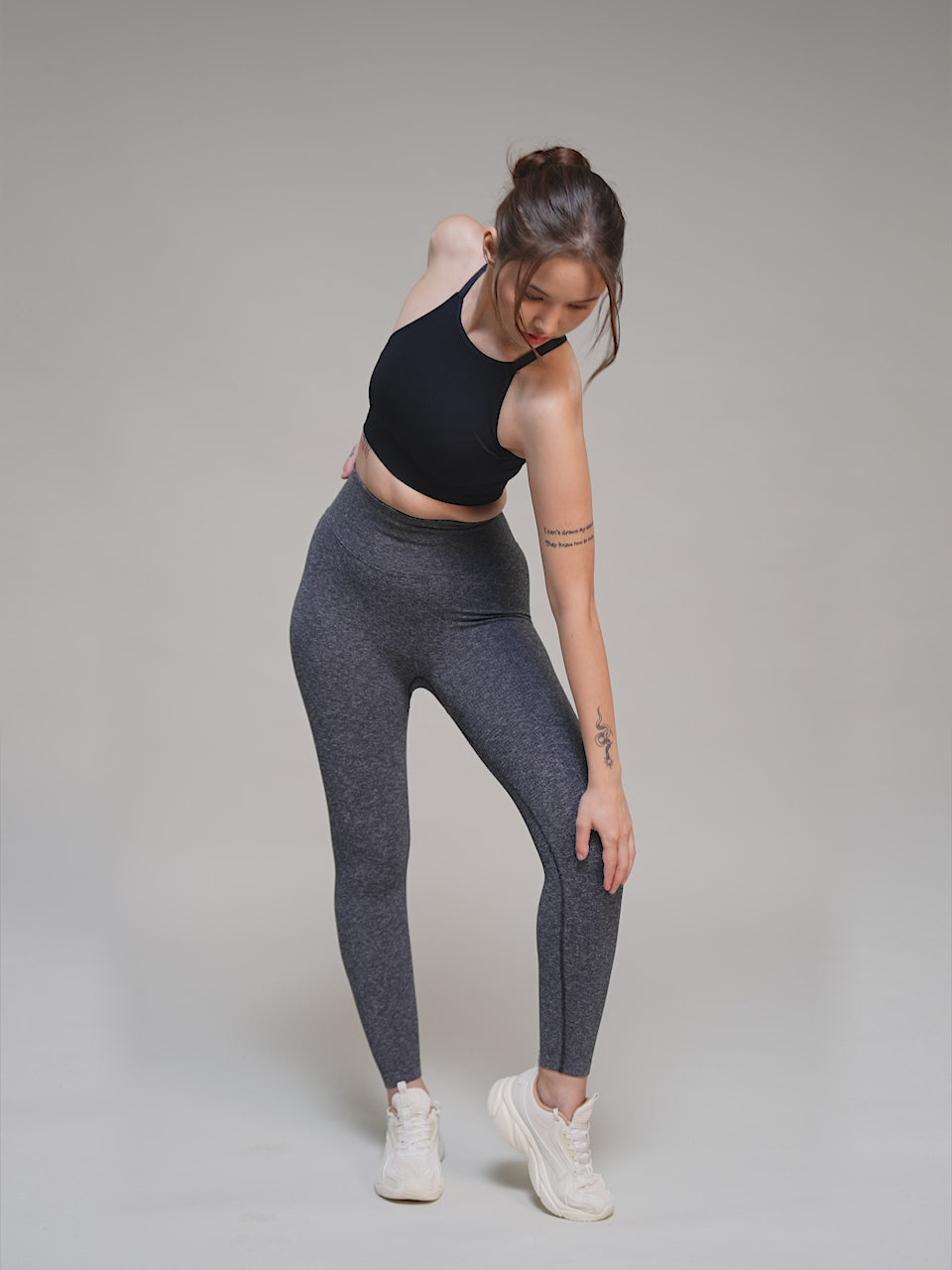 Women's Black Kinetic Seamless Tights