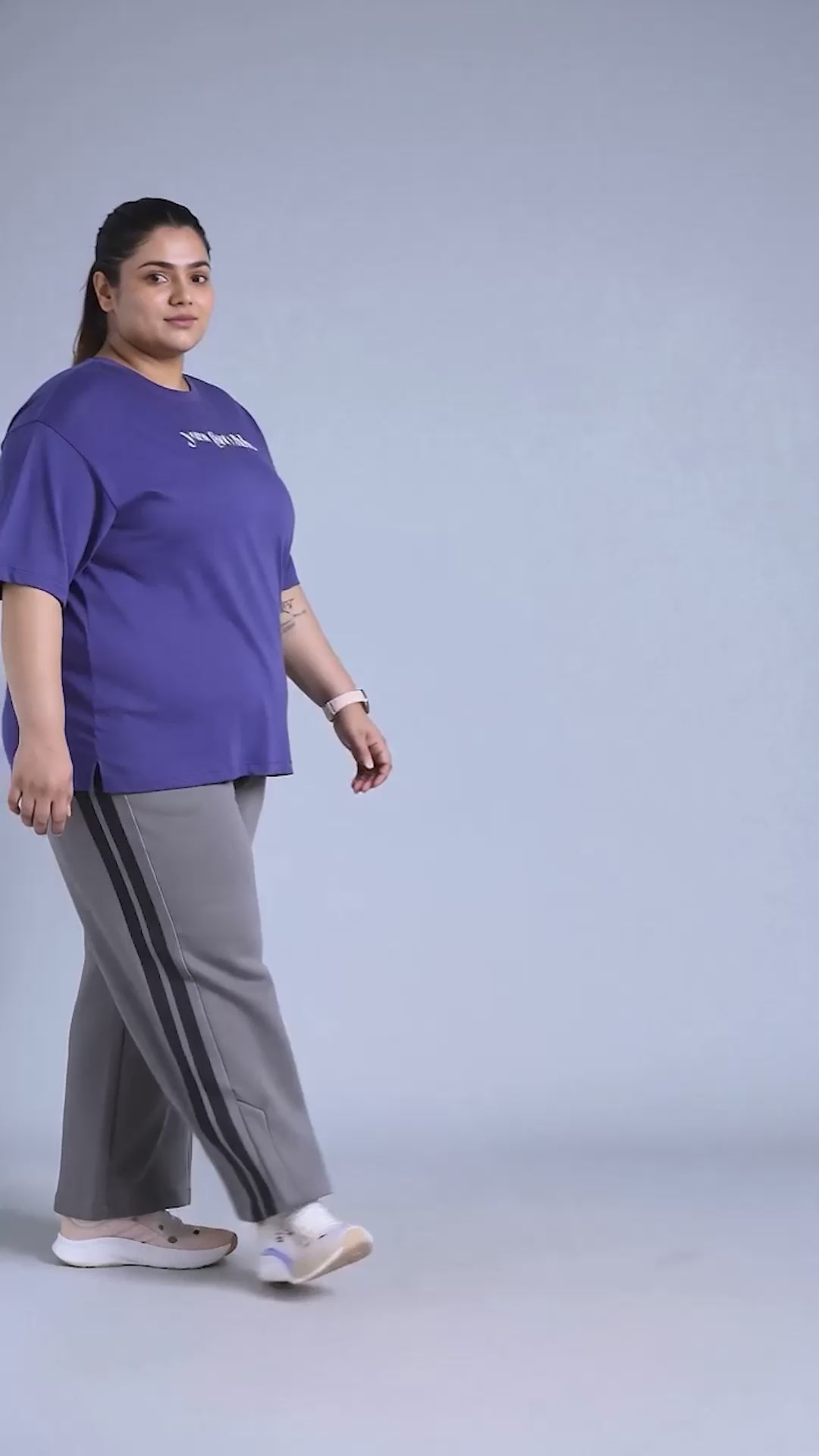 Women's Blue You Got This Oversized Fit Plus Size T-shirt