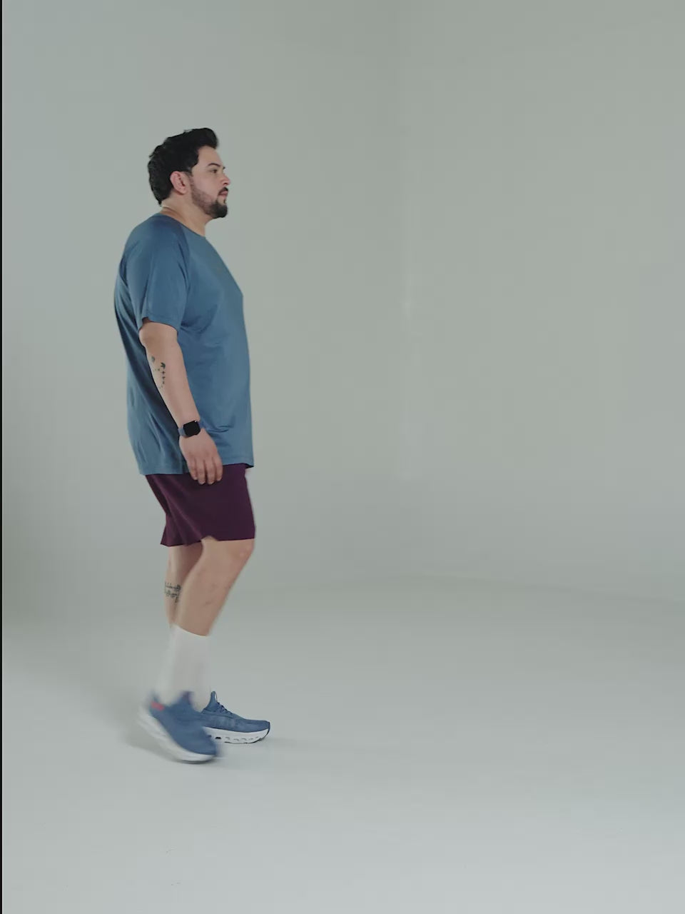 Men's Maroon Runner's Essential Plus Size Shorts