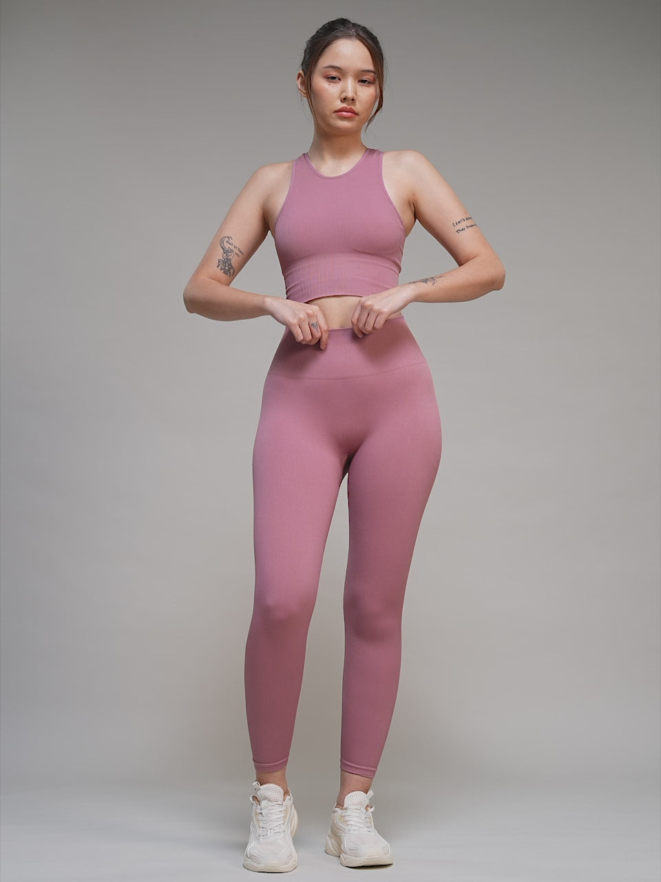 Women's Pink Versatile Seamless Tights