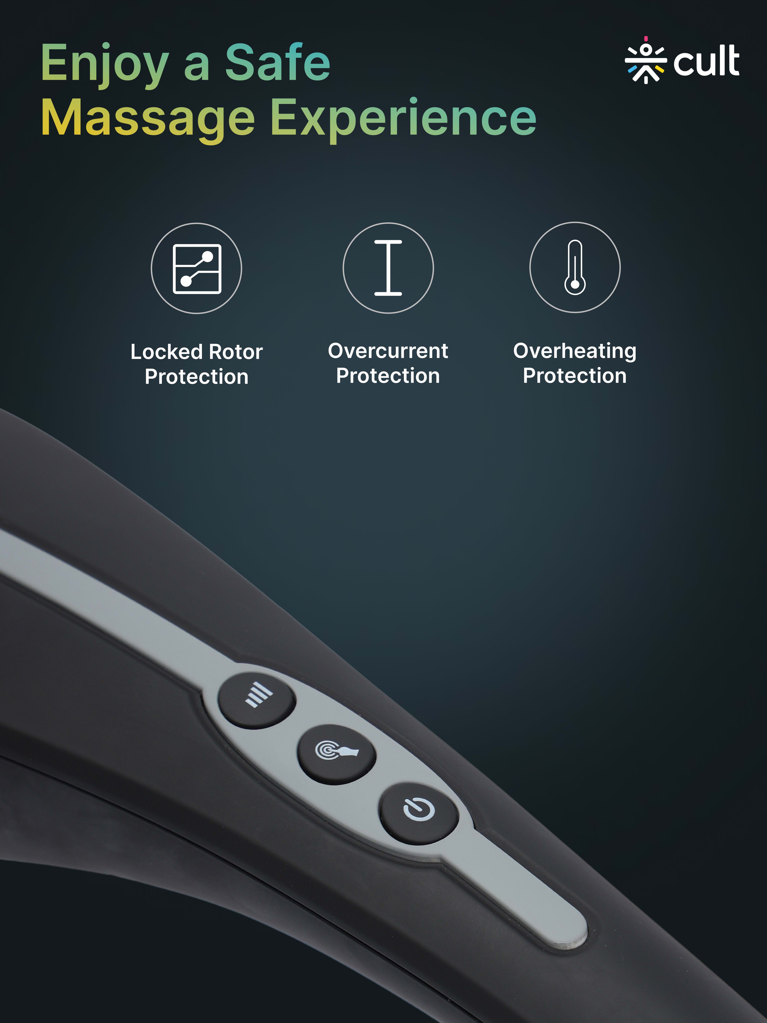 Cult Flex Pro Cordless Electric Handheld Full Body Massager with 4 Interchangeable Heads, 6 modes, and 6 Adjustable Speed Settings for Pain Relief and Relaxation