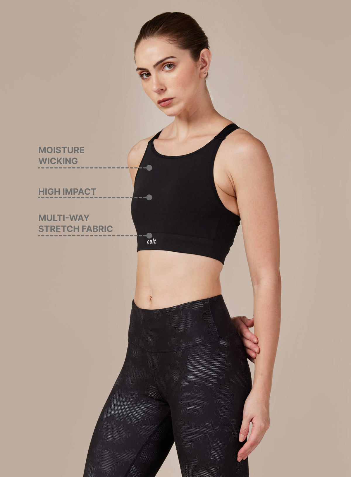 Women's Black Training Essential Bra