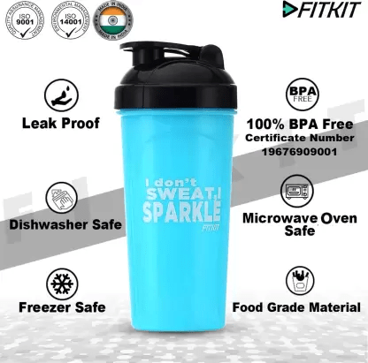 Fitkit FK67.60.003-05 Classic 700 ml Shaker (Pack of 1, Blue)