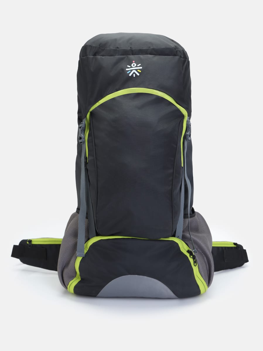 cult 55 Litre Standard Backpack Daypack Bag For Camping Hiking Trekking Black Green