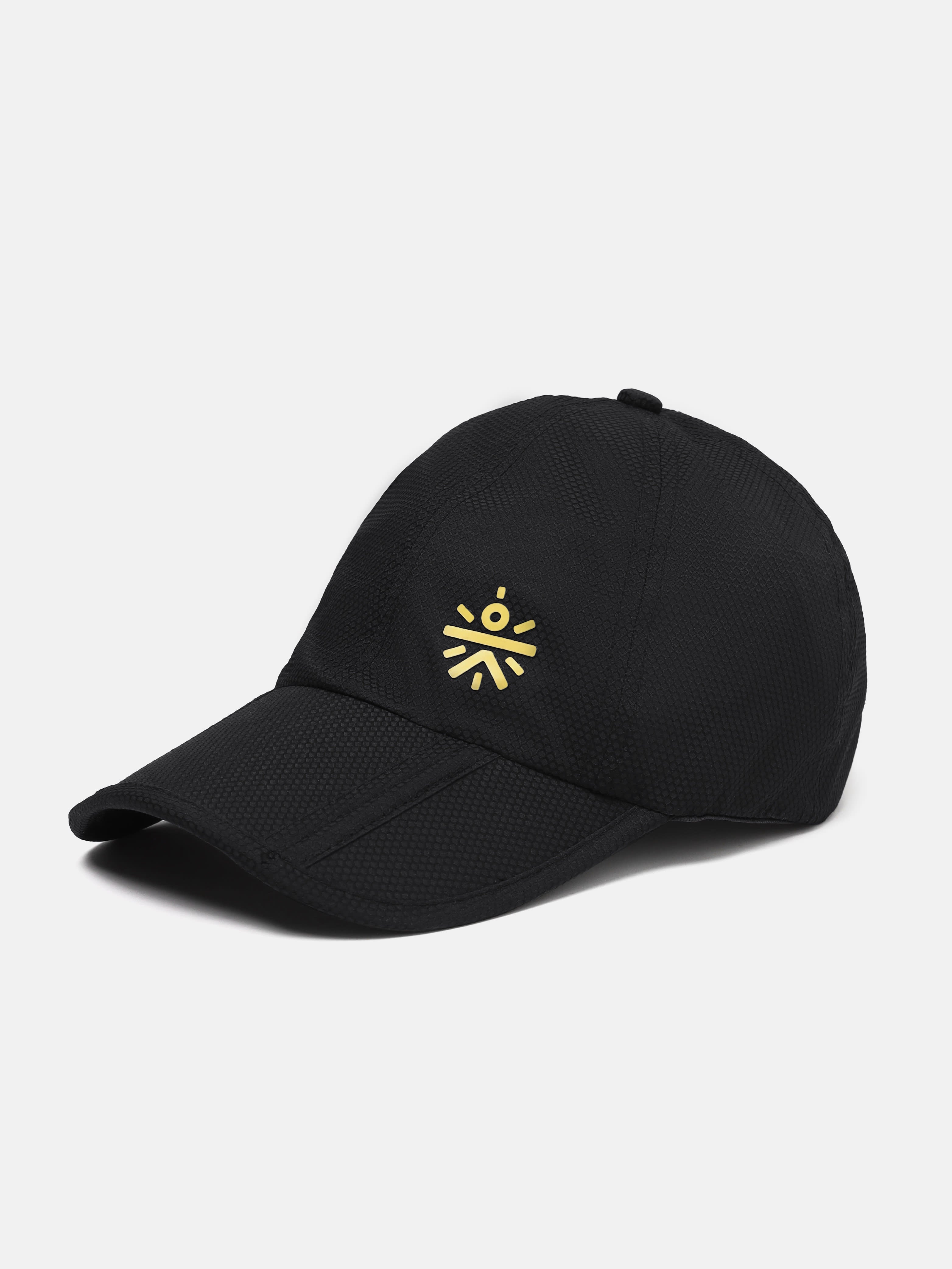 cult Compact Foldable Cap For Men & Women UV Protection Lightweight & Breathable Fabric Adjustable Closure Travel-Friendly Design Outdoor Sports, Adventure & Casual Use Durable & Comfortable Black