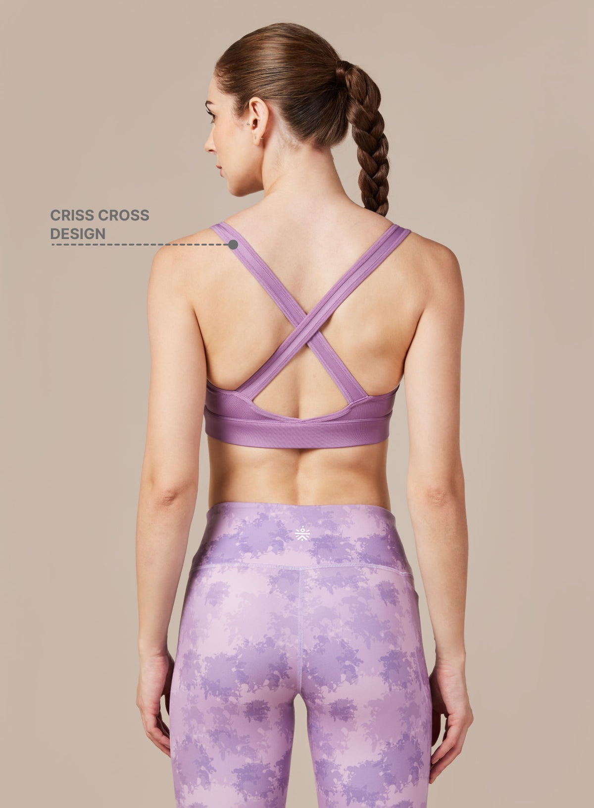 Women's Cult Purple Criss Cross Back Bra