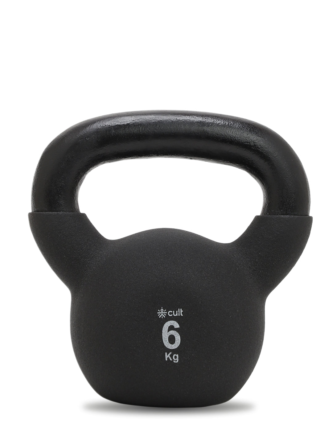 Cult 6kg Neoprene Anti-Slip Grip Kettlebell for Home Workout - Black