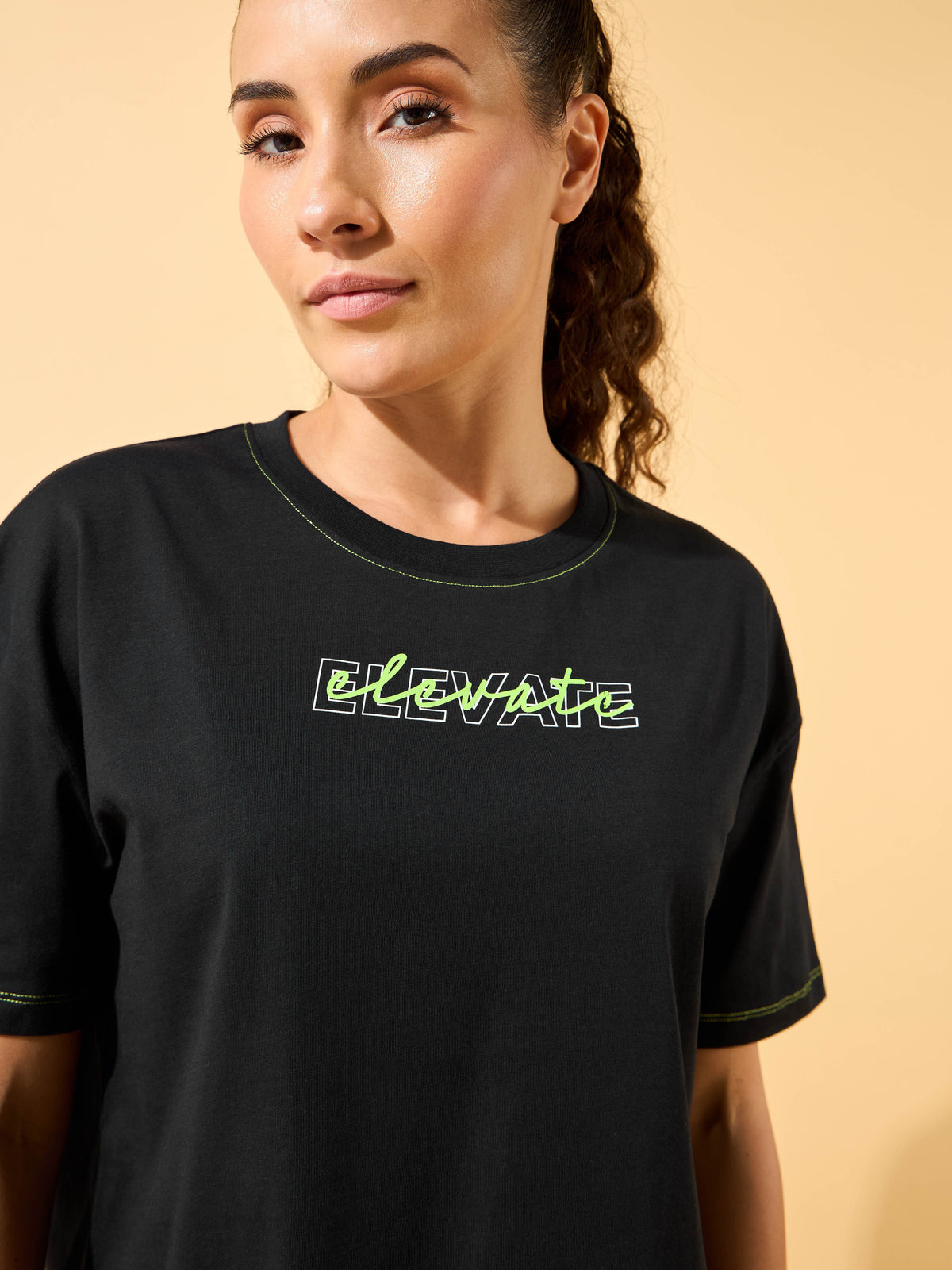 Elevate Print Cropped T-shirt