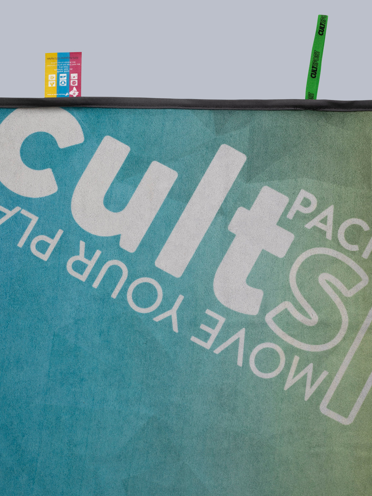 Packed With Guts Green-blue Gym Towel