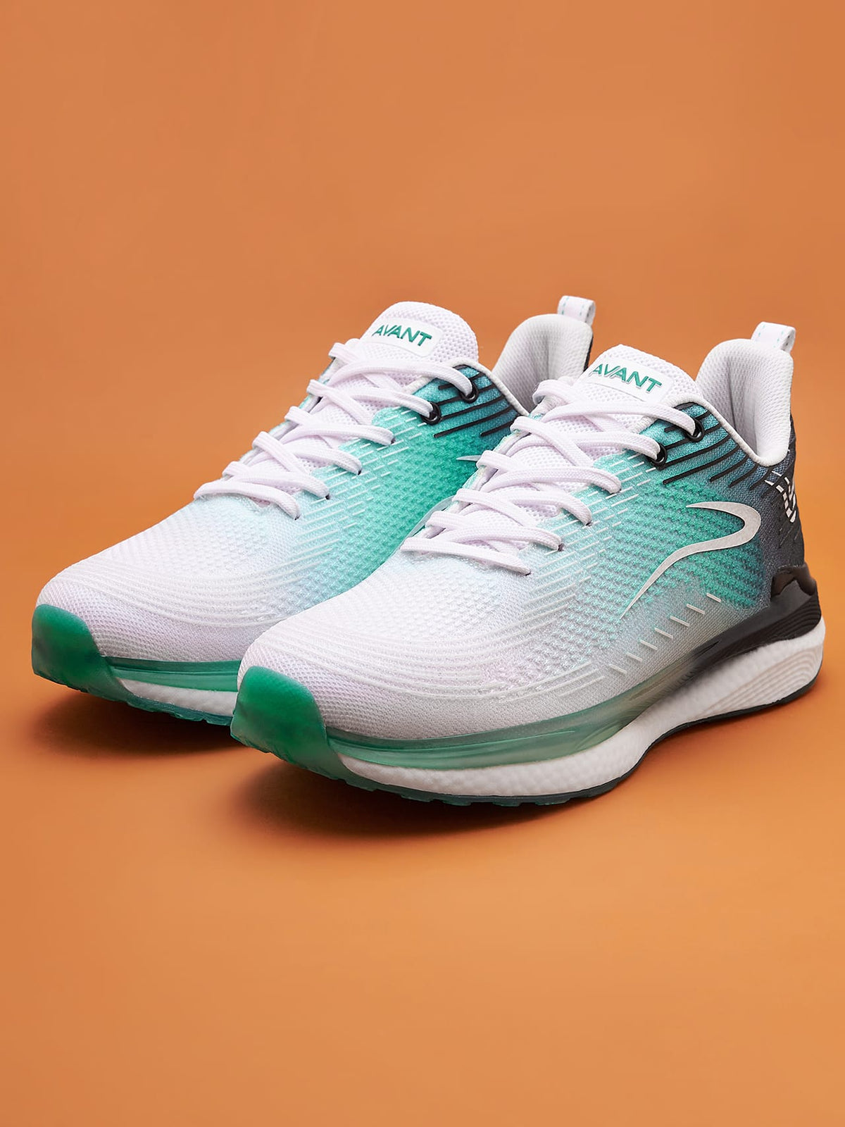 Avant Men's BounceMax Walking Shoes - White/Grey/Green