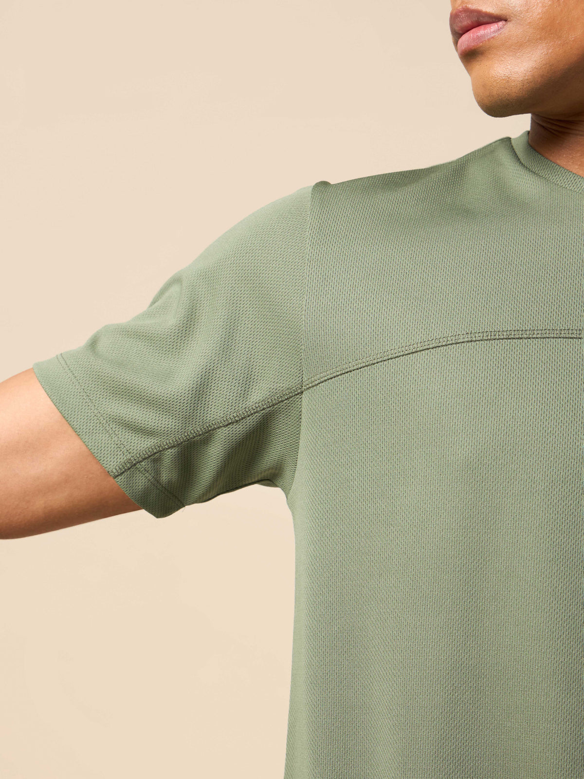 Men Olive Gear Up Performance T-shirt