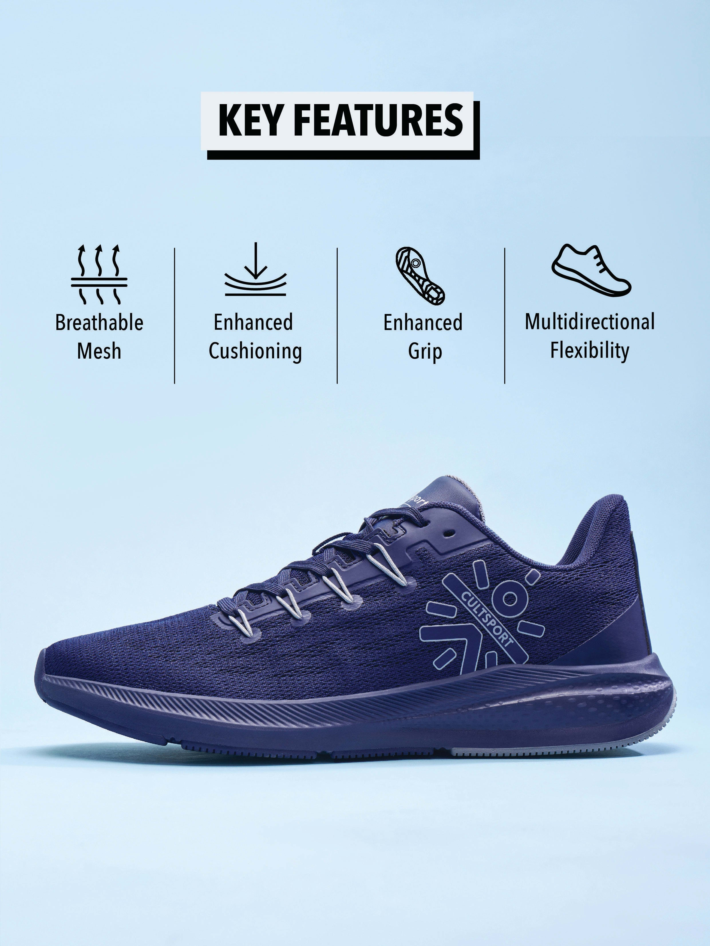 cult Firebird Men Running Shoes - Sapphire Blue