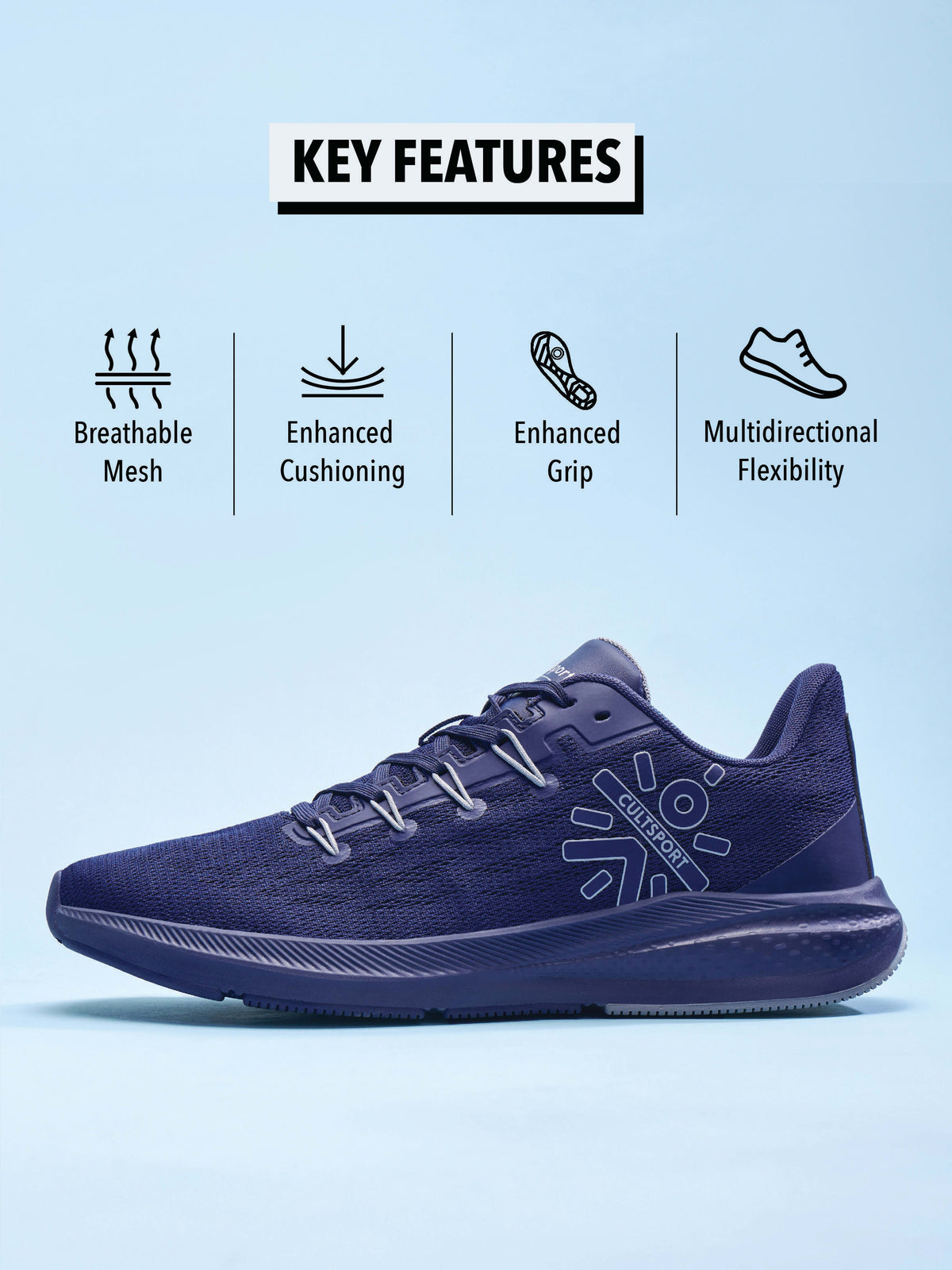 cult Firebird Men Running Shoes - Sapphire Blue